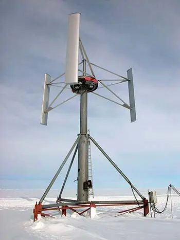 aerogenerador eje vertical Savonius Antartida