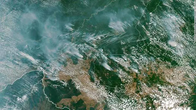 mapa satelite incendios Amazonas