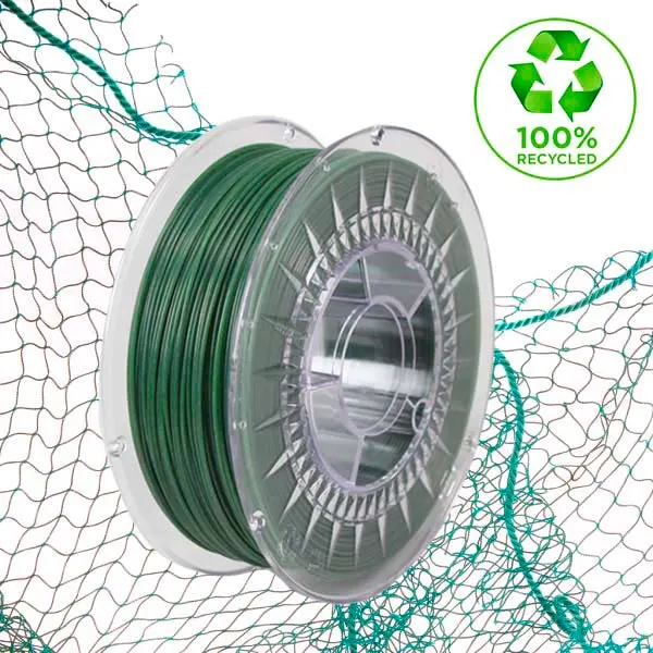 filamentos de plastico ecologico para impresora 3D de restos de redes de pesca