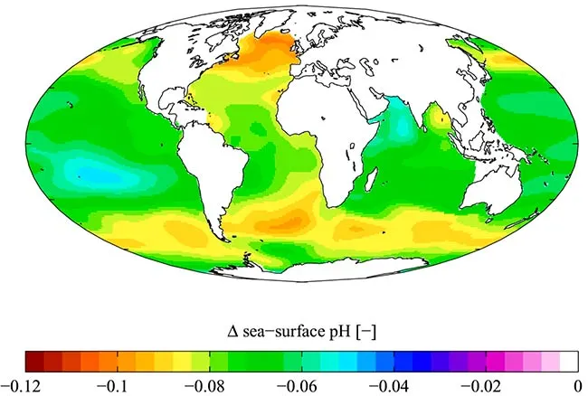 acidificacion de los oceanos mapa