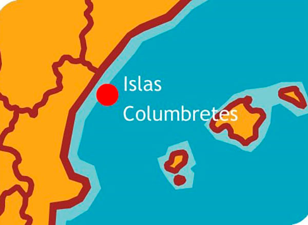 mapa reservas marinas Islas Columbretes