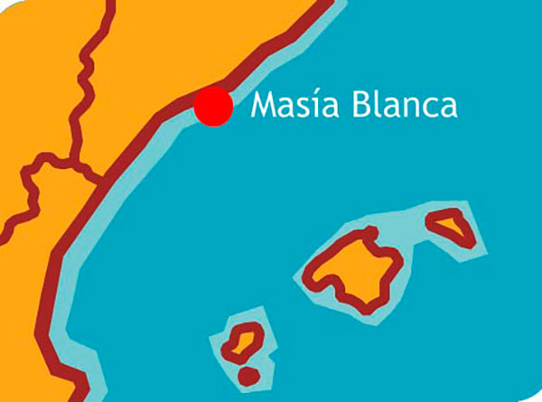 mapa reserva marina Masía Blanca