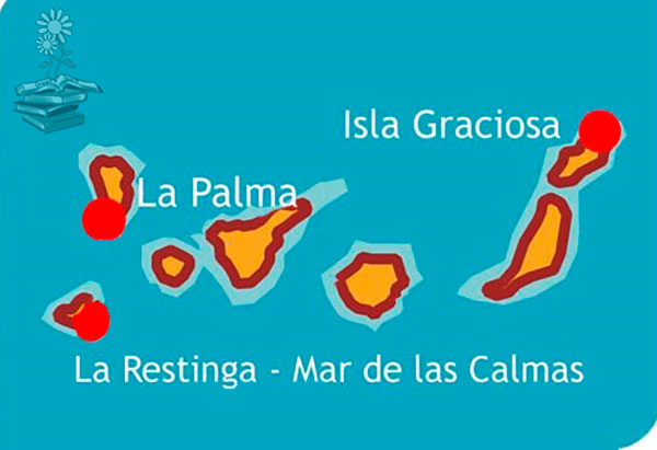 mapa reservas marinas de Canarias