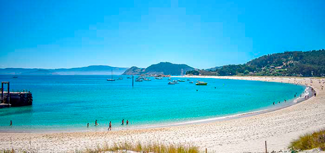 playa de Rodas, Islas Cies, Galicia, España