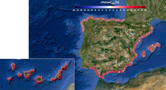 mapa riesgos ambientales de la costa española